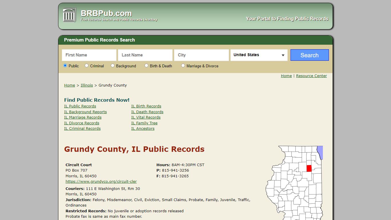 Grundy County Public Records | Search Illinois Government ...